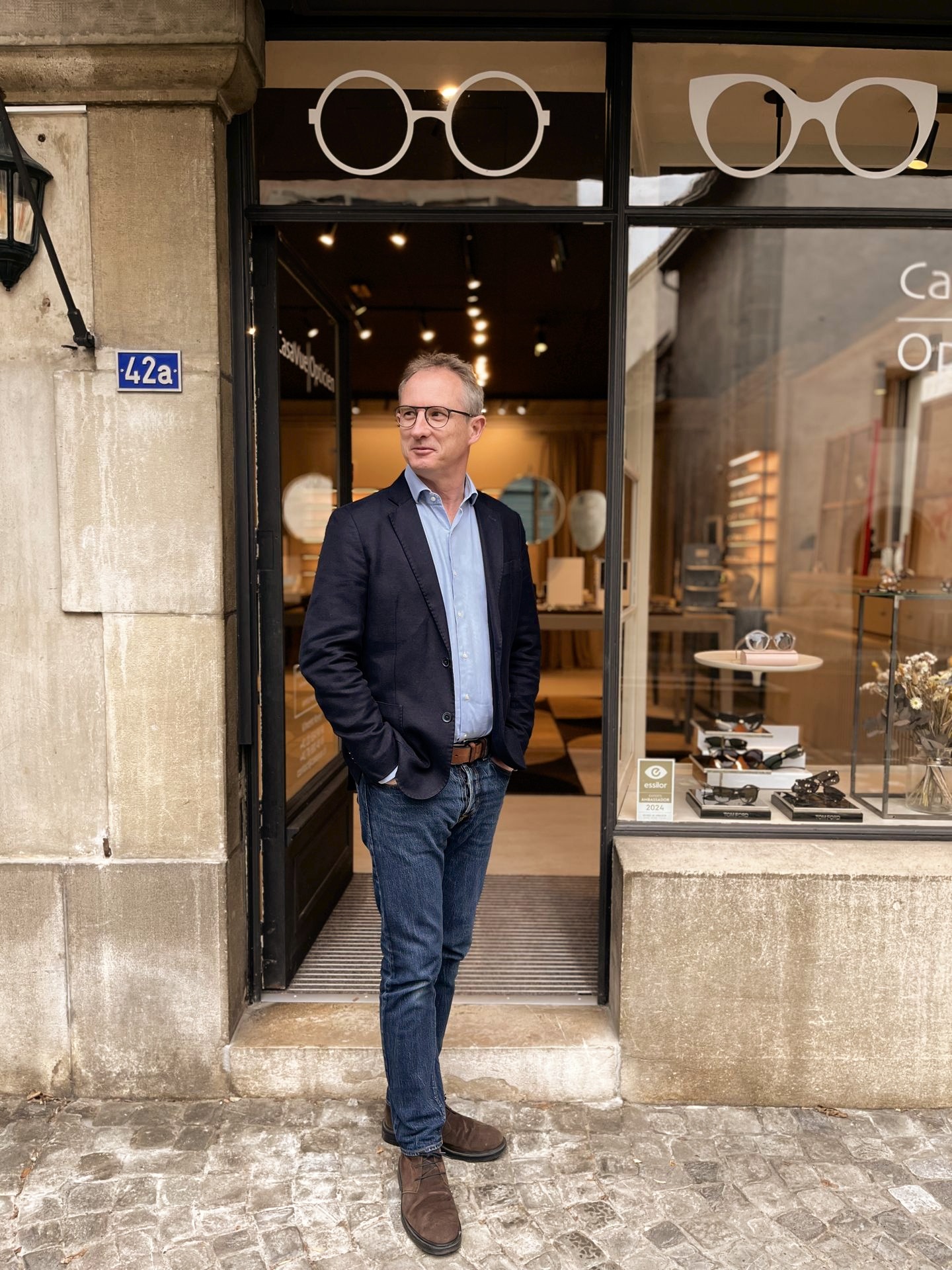 Vincent Kever in front of his CasaVue boutique